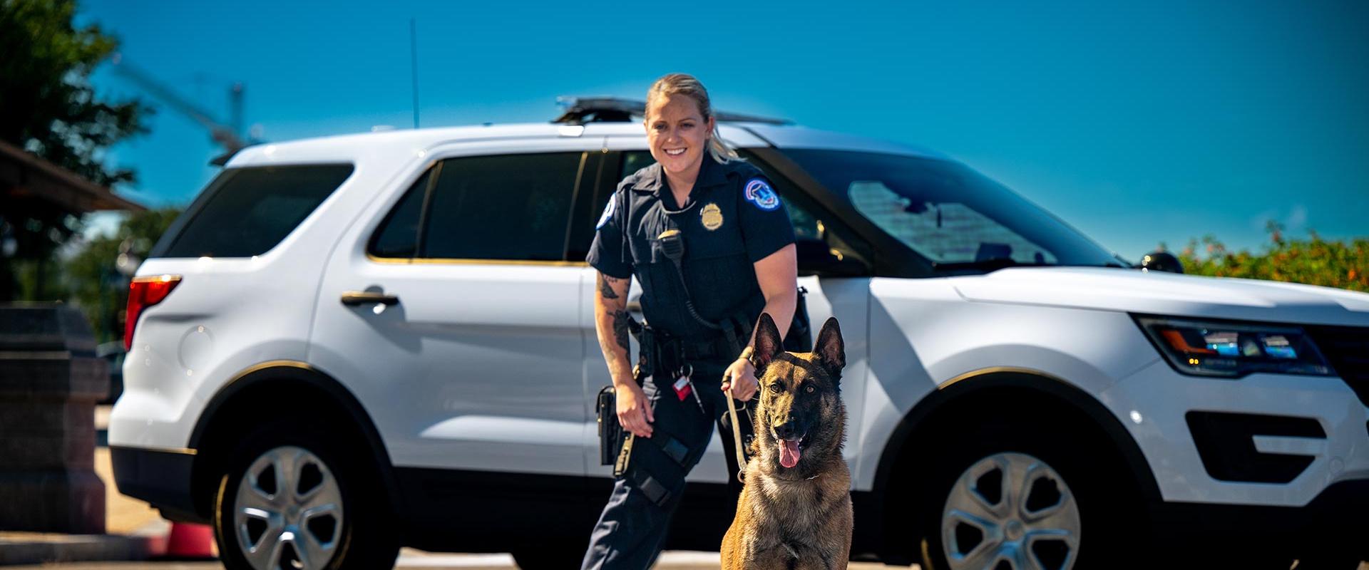USCP officer with k9