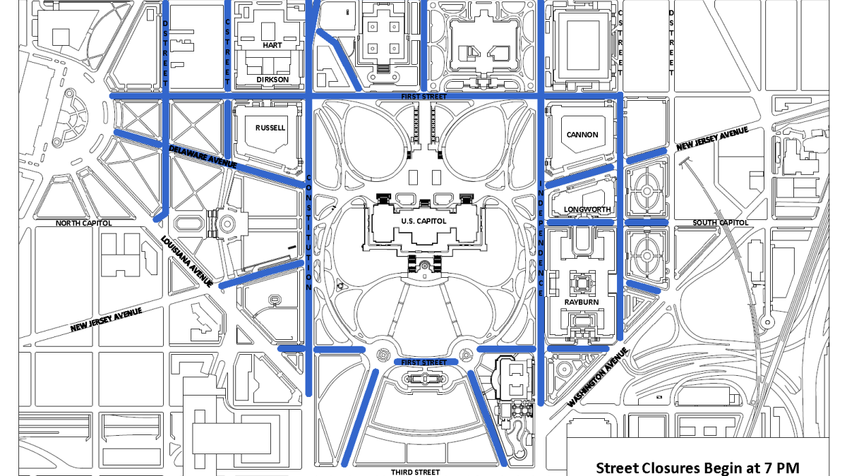 Street Closures for 2018 State of the Union Address 