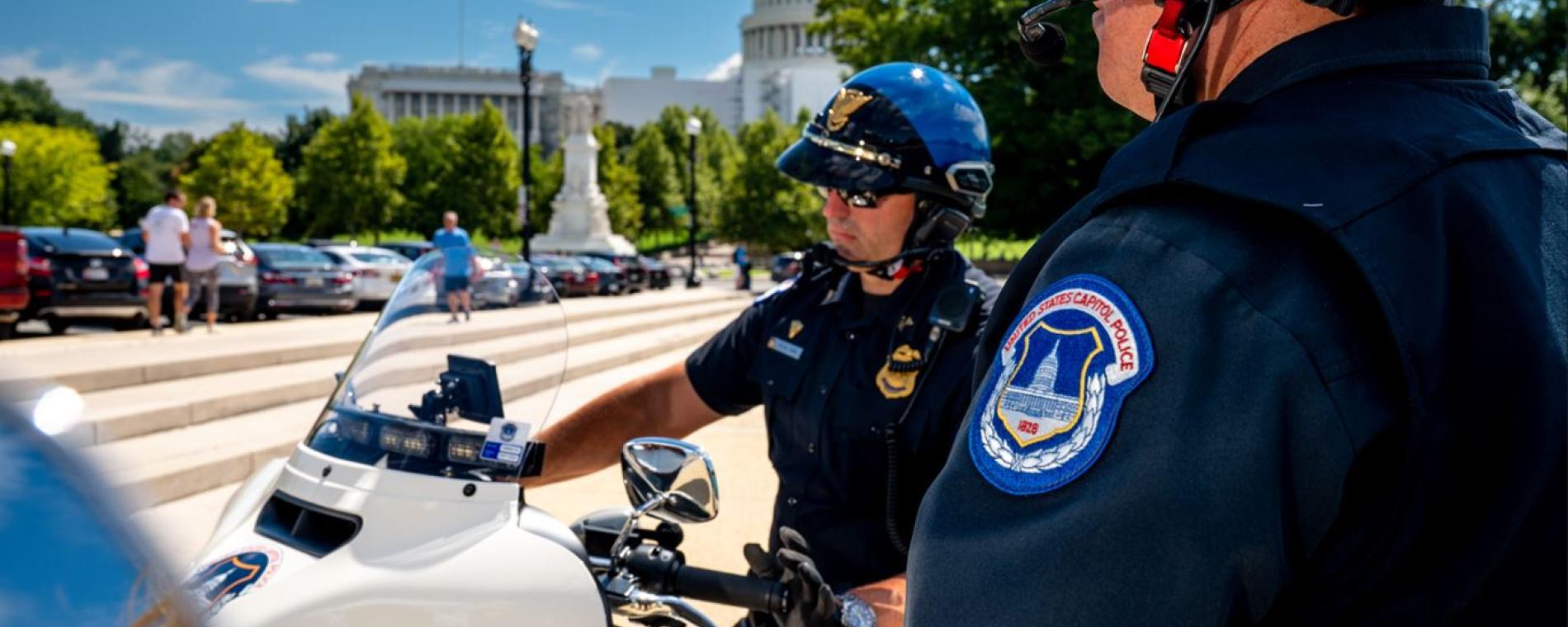USCP motor officers talking