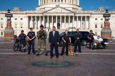 Photo of USCP staff and officers