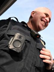 U.S. Capitol Police officer wearing a body worn camera